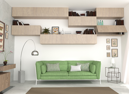 pentagram wall-mounted furniture units